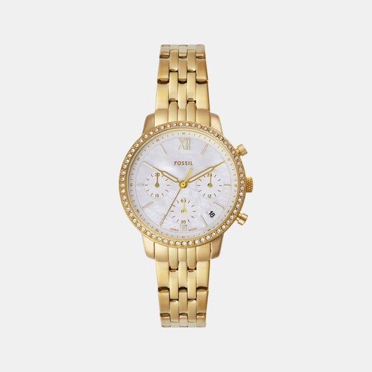 Neutra Women Quartz White Dial Chronograph Stainless Steel Watch ES5358