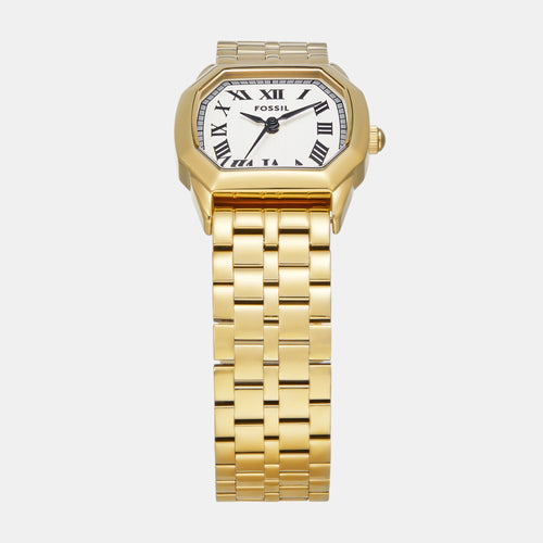 Harlow Women Quartz Cream Dial Analog Stainless Steel Watch ES5361