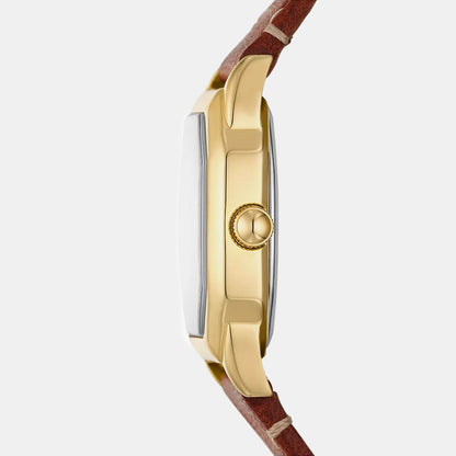 Harlow Women Quartz Cream Dial Analog Leather Watch ES5364