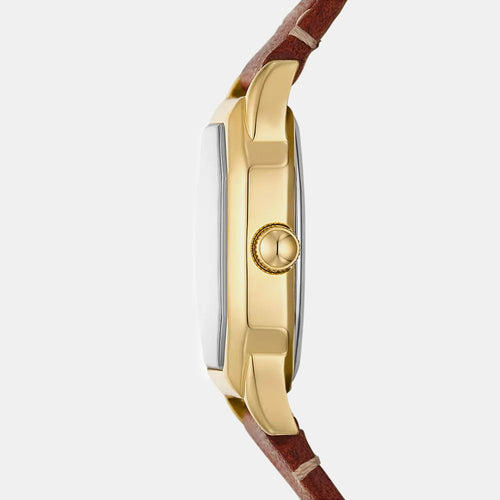 Harlow Women Quartz Cream Dial Analog Leather Watch ES5364