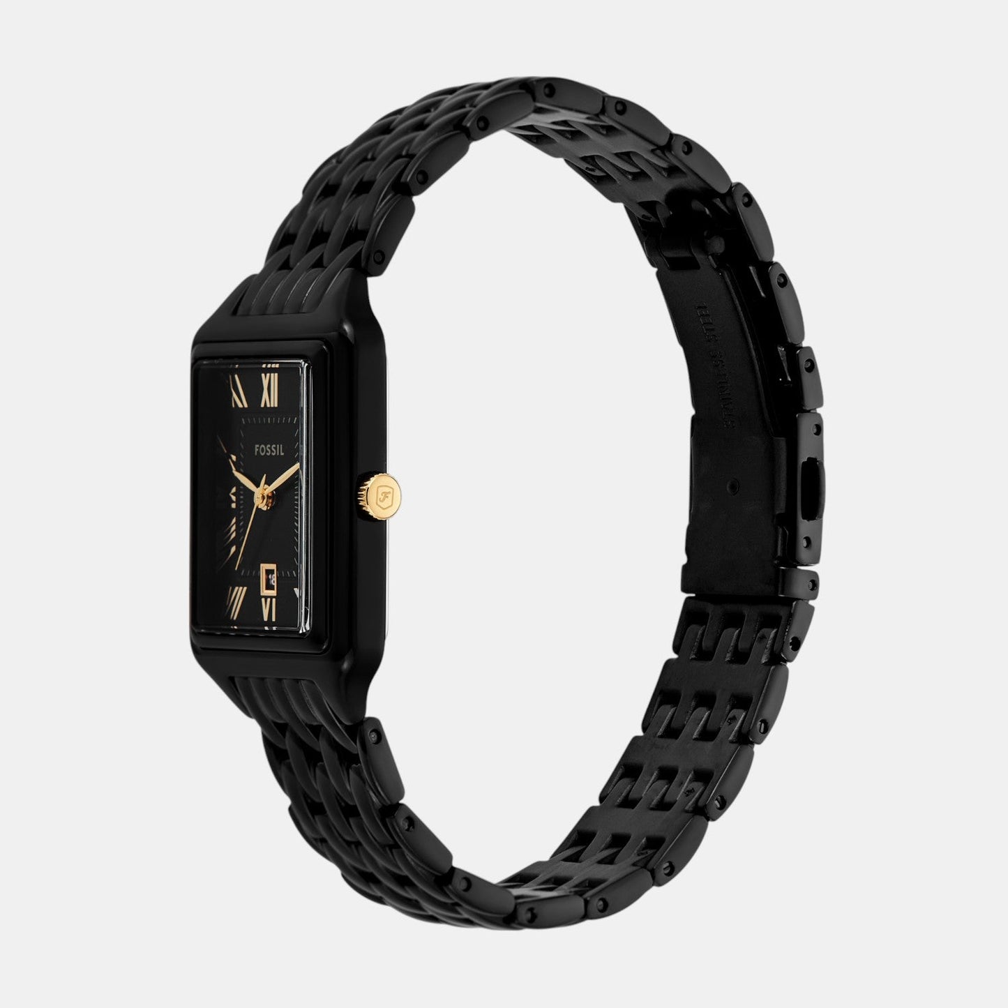 Raquel Women Quartz Black Dial Analog Stainless Steel Watch ES5385