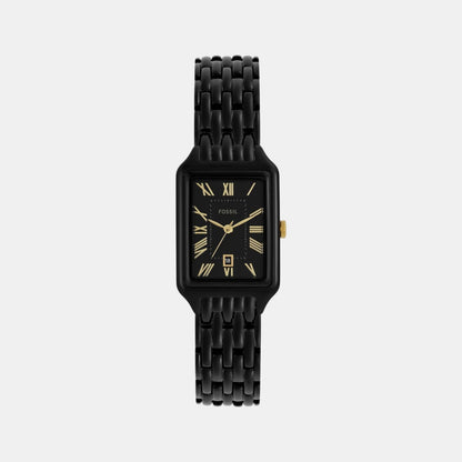 Raquel Women Quartz Black Dial Analog Stainless Steel Watch ES5385