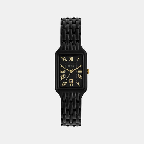 Raquel Women Quartz Black Dial Analog Stainless Steel Watch ES5385