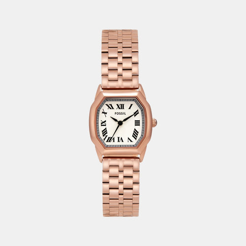 Harlow Women Quartz Cream Dial Analog Stainless Steel Watch ES5386