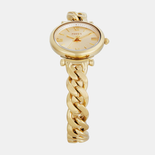 Carlie Women Quartz Gold Dial Analog Stainless Steel Watch ES5387SET