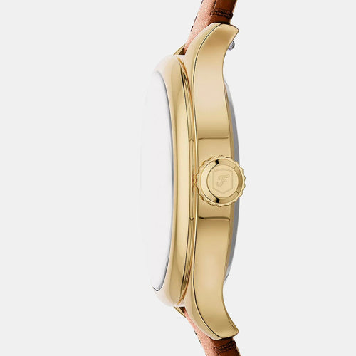 Gilmore Women Quartz Silver Dial Analog Leather Watch ES5423