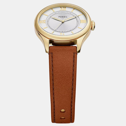Gilmore Women Quartz Silver Dial Analog Leather Watch ES5423