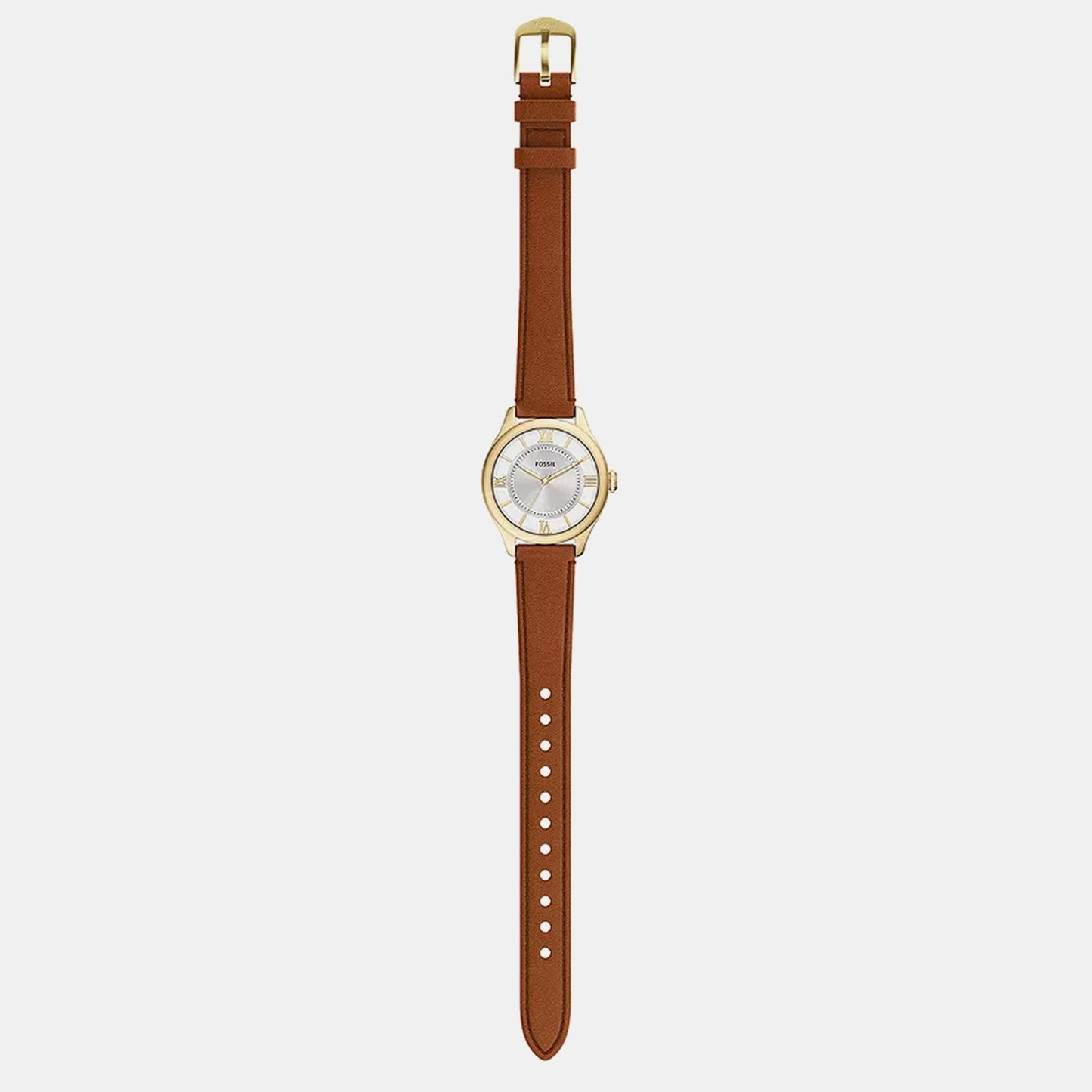 Gilmore Women Quartz Silver Dial Analog Leather Watch ES5423