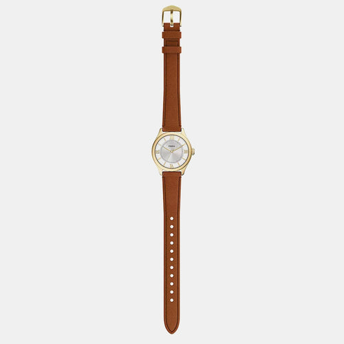 Gilmore Women Quartz Silver Dial Analog Leather Watch ES5423