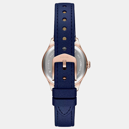 Gilmore Women Quartz Blue Dial Analog Leather Watch ES5424
