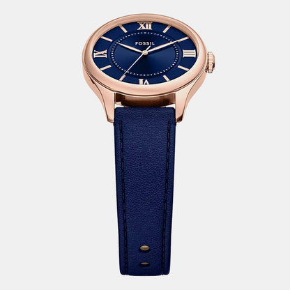 Gilmore Women Quartz Blue Dial Analog Leather Watch ES5424