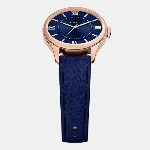 Gilmore Women Quartz Blue Dial Analog Leather Watch ES5424