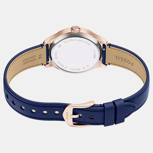 Gilmore Women Quartz Blue Dial Analog Leather Watch ES5424