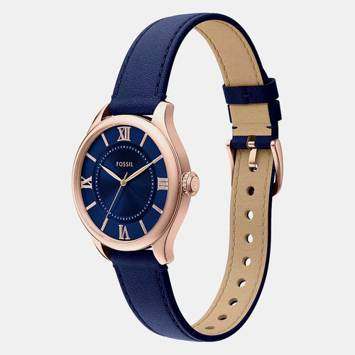Gilmore Women Quartz Blue Dial Analog Leather Watch ES5424