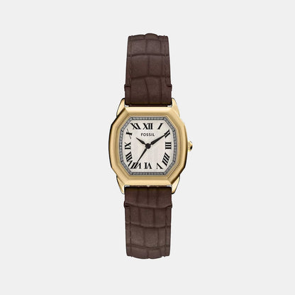 Harlow Women Quartz Cream Dial Analog Leather Watch ES5426