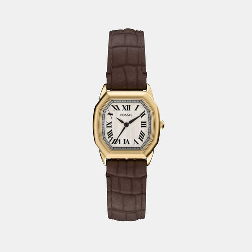 Harlow Women Quartz Cream Dial Analog Leather Watch ES5426