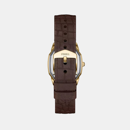 Harlow Women Quartz Cream Dial Analog Leather Watch ES5426