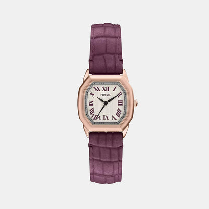 Harlow Women Quartz Cream Dial Analog Leather Watch ES5428