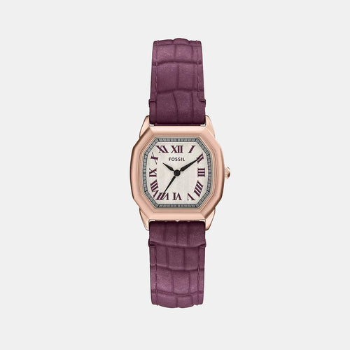 Harlow Women Quartz Cream Dial Analog Leather Watch ES5428