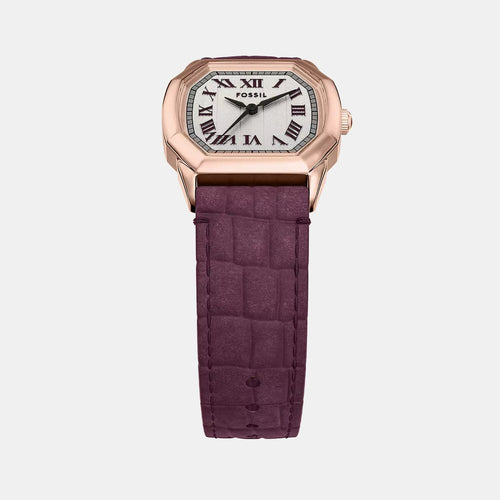 Harlow Women Quartz Cream Dial Analog Leather Watch ES5428