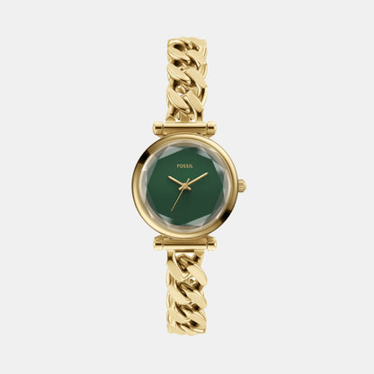 Carlie Women Quartz Green Dial Analog Stainless Steel Watch ES5441