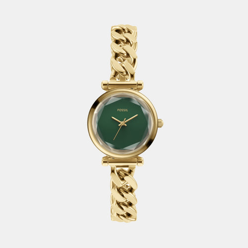 Carlie Women Quartz Green Dial Analog Stainless Steel Watch ES5441