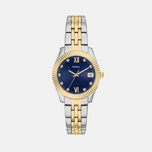 Scarlette Women Quartz Blue Dial Analog Stainless Steel Watch ES5443