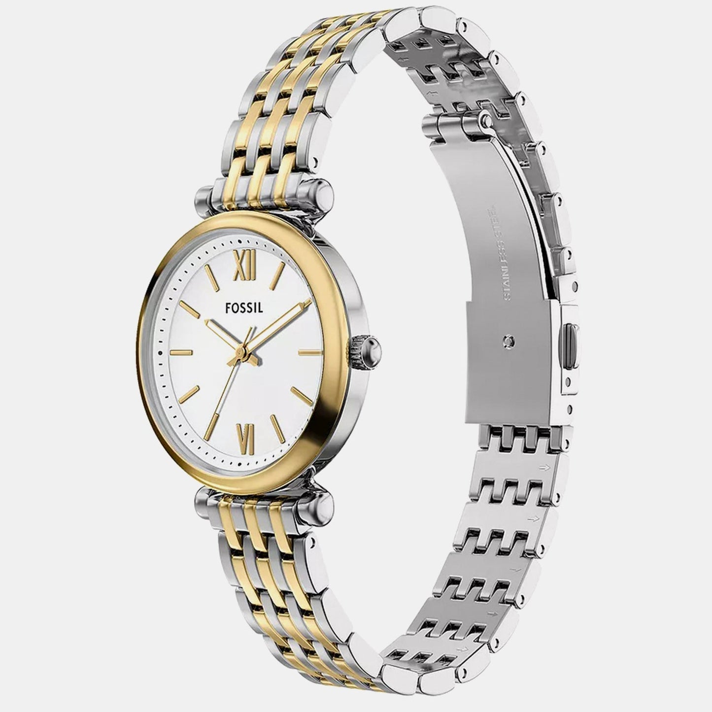 Carlie Women Quartz Silver Dial Analog Stainless Steel Watch ES5450SET
