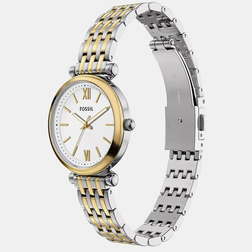 Carlie Women Quartz Silver Dial Analog Stainless Steel Watch ES5450SET