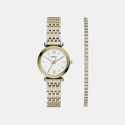 Carlie Women Quartz Silver Dial Analog Stainless Steel Watch ES5450SET