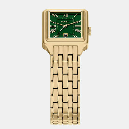 Raquel Women Quartz Green Dial Analog Stainless Steel Watch ES5452