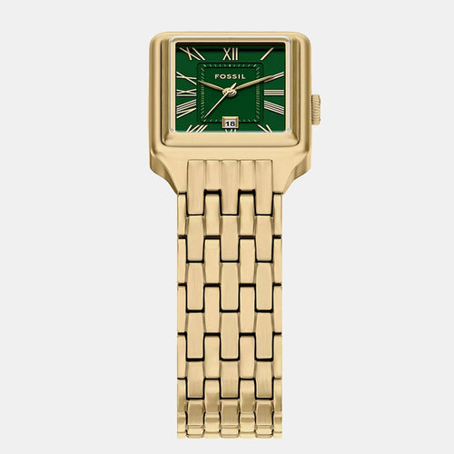 Raquel Women Quartz Green Dial Analog Stainless Steel Watch ES5452