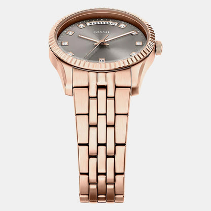 Scarlette Women Quartz Grey Dial Analog Stainless Steel Watch ES5459