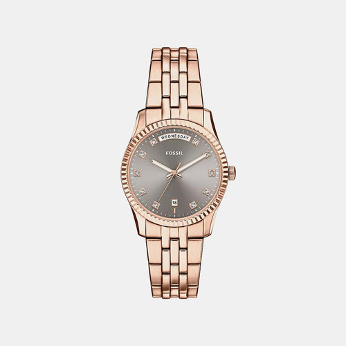 Scarlette Women Quartz Grey Dial Analog Stainless Steel Watch ES5459