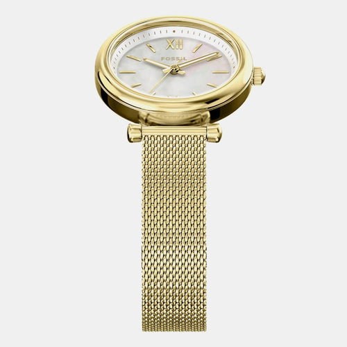 Women Quartz Mother Of Pearl Dial Analog Mesh Watch ES5462