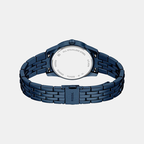 Scarlette Women Quartz Blue Dial Analog Stainless Steel Watch ES5476
