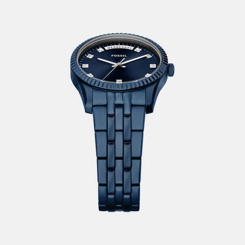 Scarlette Women Quartz Blue Dial Analog Stainless Steel Watch ES5476