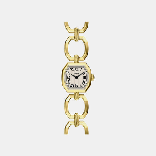 Harlow Mini Women Quartz Cream Dial Analog Stainless Steel Watch ES5483