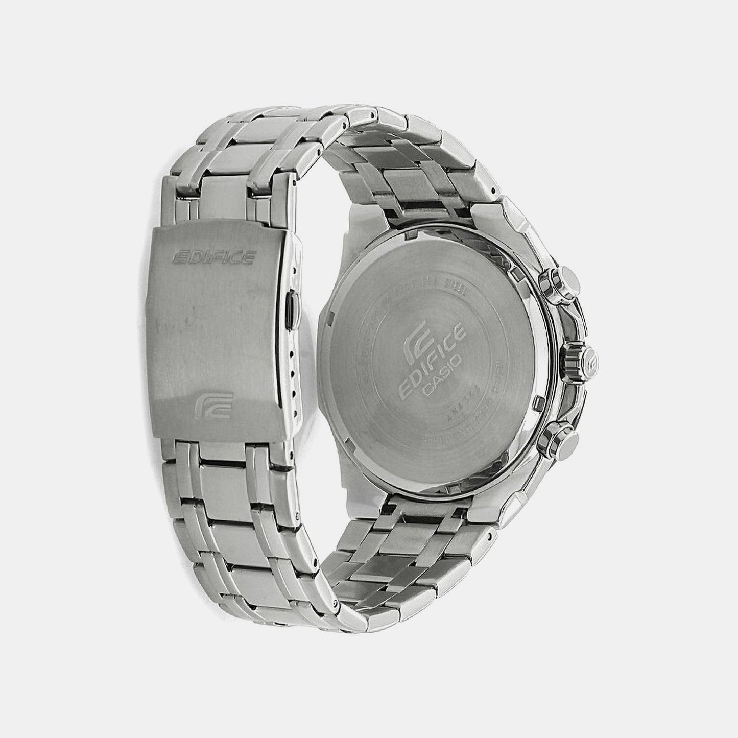 Edifice Men Quartz Black Dial Chronograph Stainless Steel Watch EX190