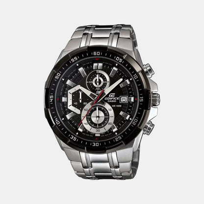 Edifice Men Quartz Black Dial Chronograph Stainless Steel Watch EX191