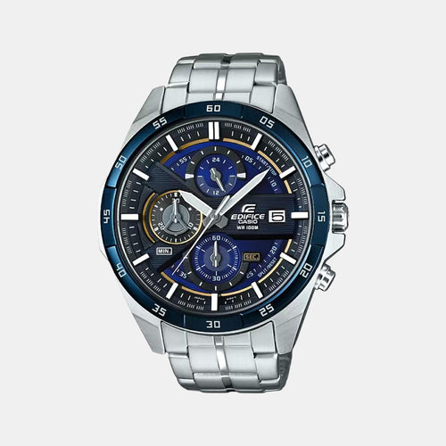 Edifice Men Quartz Blue Dial Chronograph Stainless Steel Watch EX362