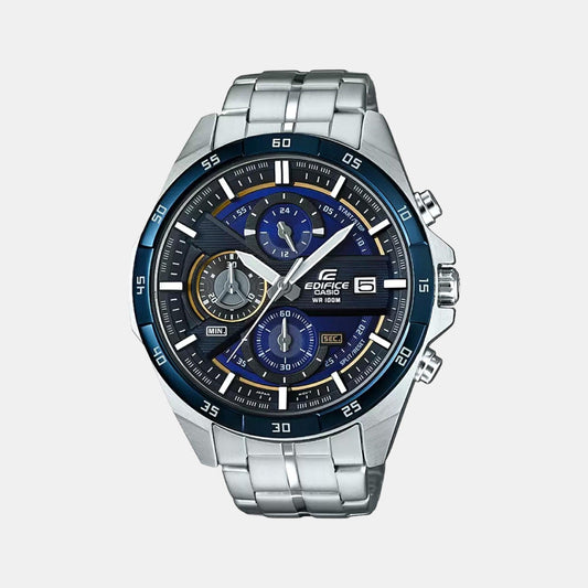 Edifice Men Quartz Blue Dial Chronograph Stainless Steel Watch EX362