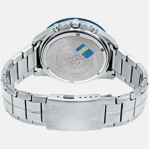 Edifice Men Quartz Blue Dial Chronograph Stainless Steel Watch EX362