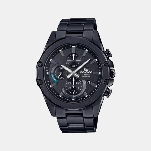 Edifice Men Quartz Black Dial Chronograph Stainless Steel Watch EX508