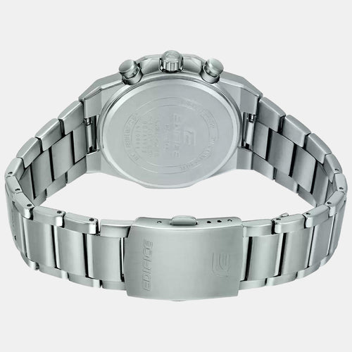 Edifice Men Quartz Black Dial Chronograph Stainless Steel Watch EX527