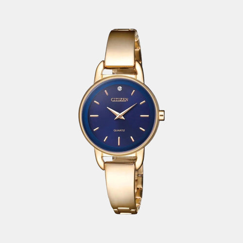 Women Quartz Blue Dial Analog Stainless Steel Watch EZ6373-58L
