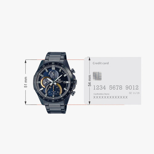 Edifice Men Quartz Blue Dial Chronograph Stainless Steel Watch Ed515