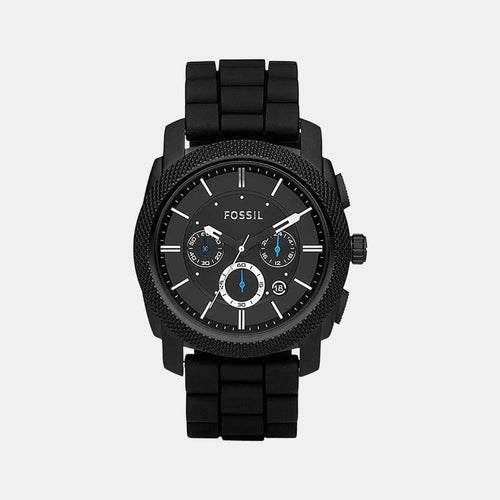 Machine Men Quartz Black Dial Chronograph Silicone Watch FS4487
