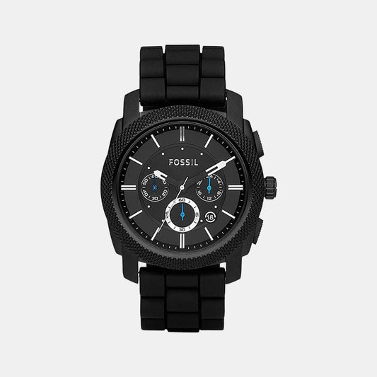 Machine Men Quartz Black Dial Chronograph Silicone Watch FS4487