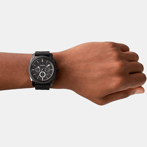 Machine Men Quartz Black Dial Chronograph Silicone Watch FS4487